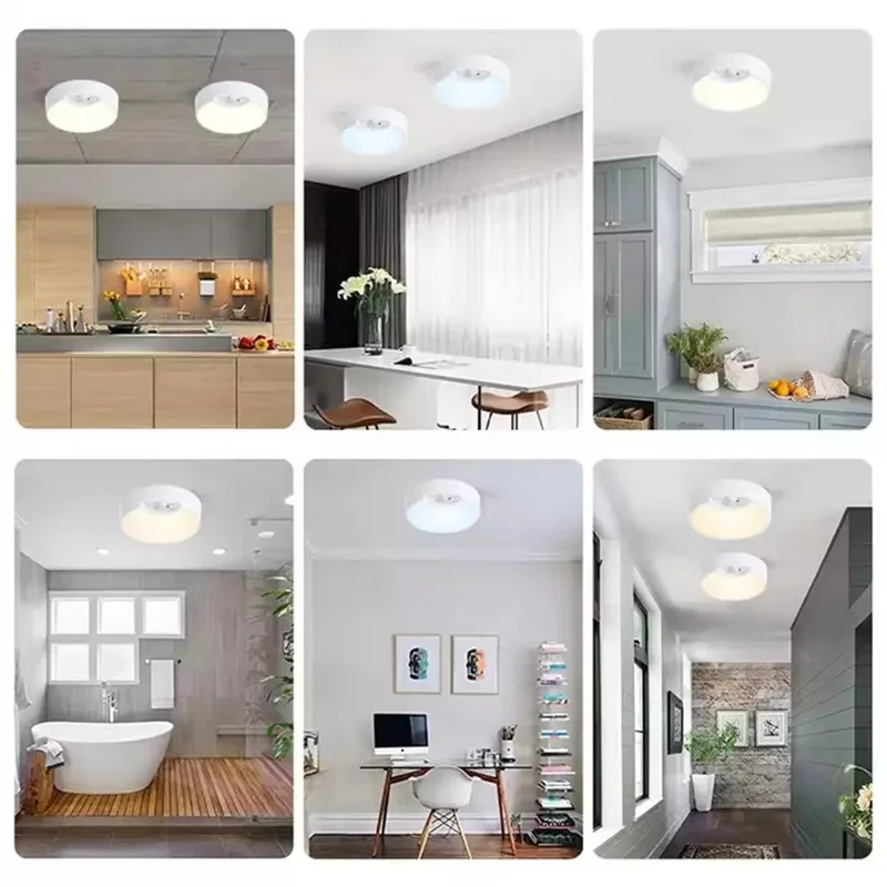 T041 LED Motion Sensor Ceiling Light For Hallway Stairway Rechargeable 4500mAh with Remote Control