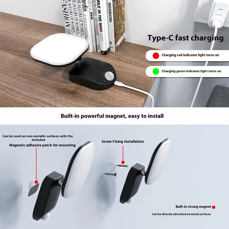 T051B Smart Outdoor Adjustable Wall Light Motion Sensor Security Lamp For Patio  /  Garden  /  Yard - Black