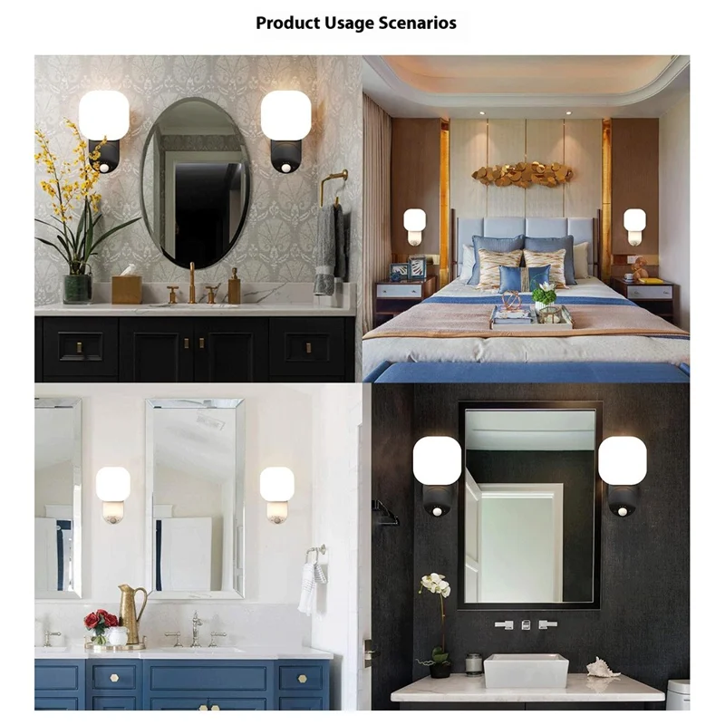 T051B Smart Outdoor Adjustable Wall Light Motion Sensor Security Lamp For Patio  /  Garden  /  Yard - Black