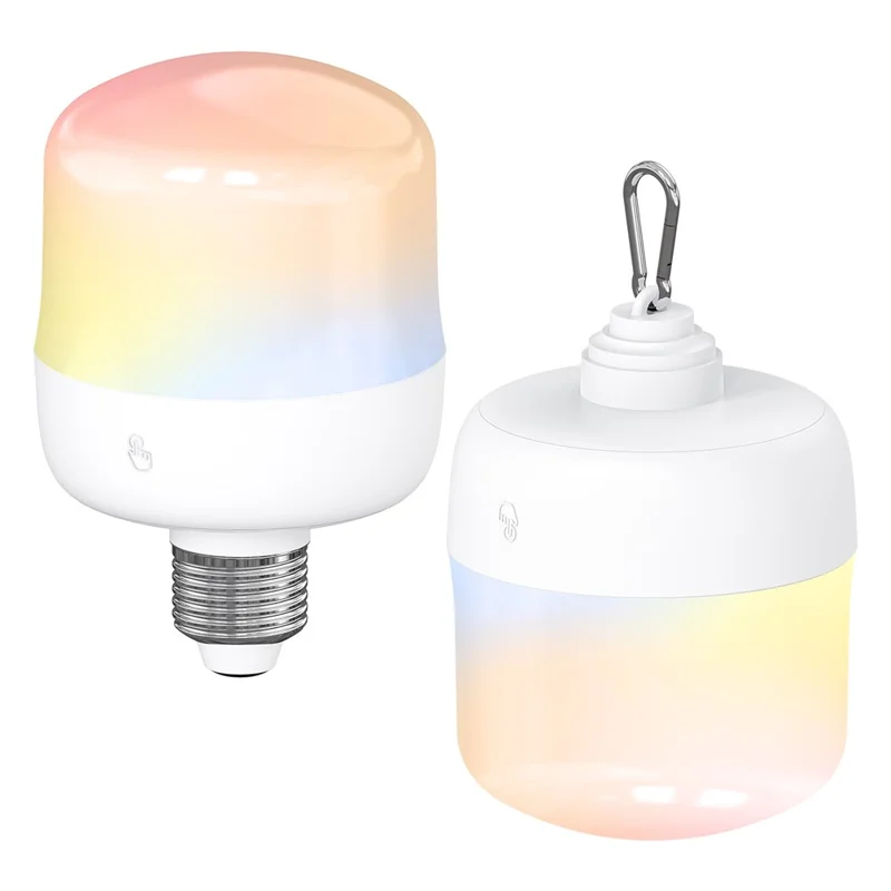 Lampadina ricaricabile USB T103 E26 Socket Controllo touch Telecomando Operato 15 Colori Luminosità regolabile