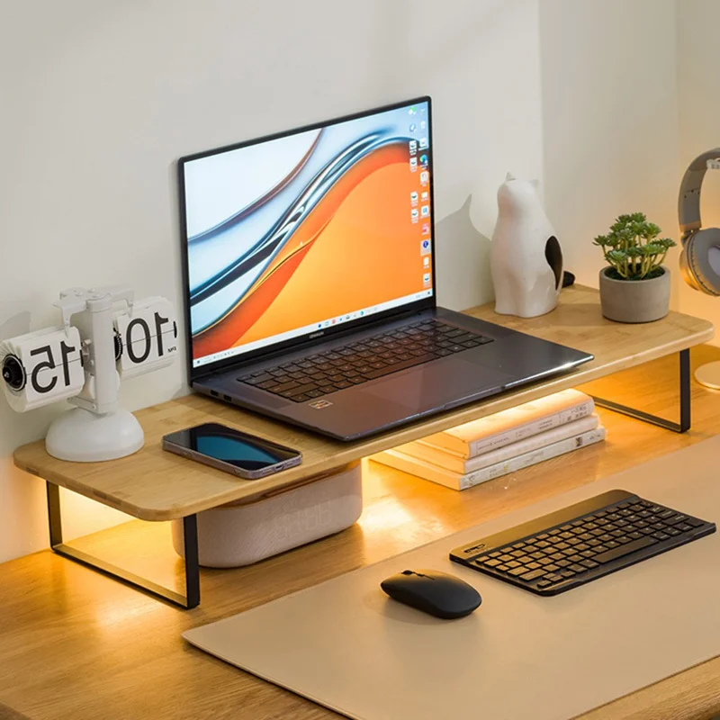 Wholesale 80cm Length Monitor Riser Stand for Desktop Computer Bamboo ...