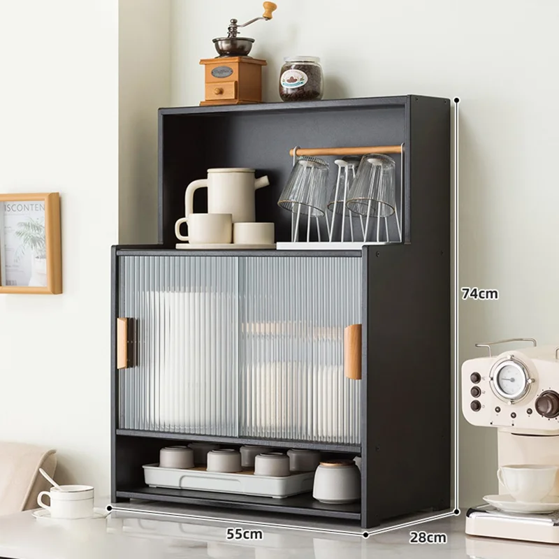 2547TMZWG-21 55cm Length Dust Proof Cup Storage Rack Extended Height Desktop Mug Organizer Shelf