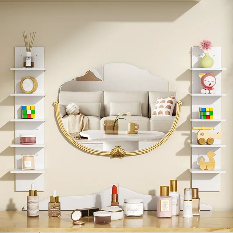 5-Tier Wall Mount Shelf Storage Rack Vertical Bookshelf Display Organizer for Home Decor - Grey