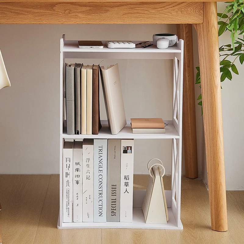 Bedside Table Storage Rack Mini Bookshelf Bathroom Floor Standing PVC Shellf