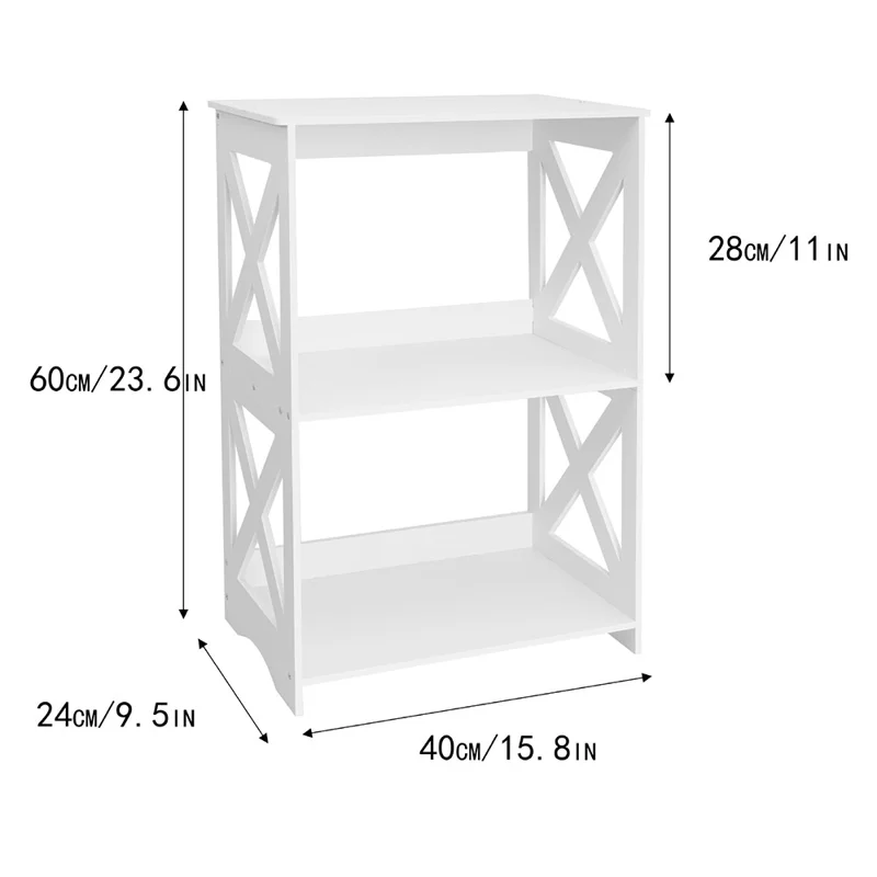 Bedside Table Storage Rack Mini Bookshelf Bathroom Floor Standing PVC Shellf