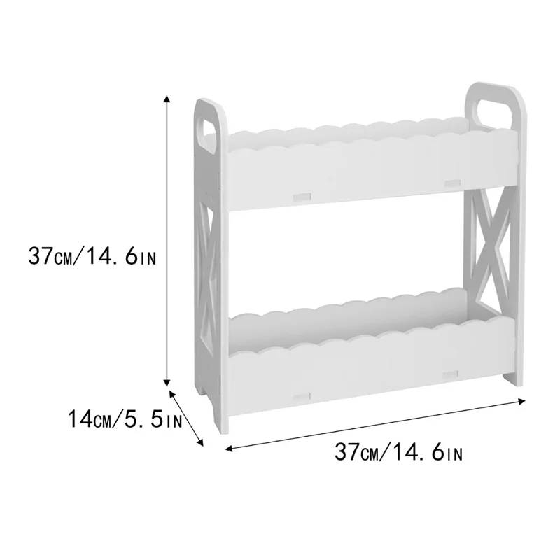 Étagère de rangement de bureau à deux niveaux pour la cuisine et la salle de bain, rangement minimaliste