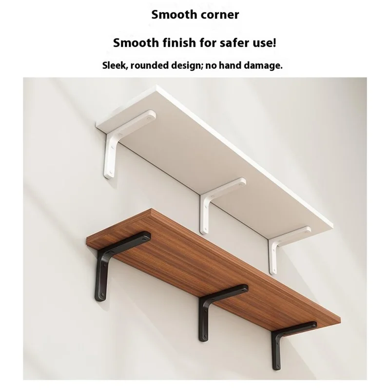 60x20cm Wall Mounted Shelf Wooden Board Storage Rack for Living Room  /  Bedroom  /  Office - Walnut