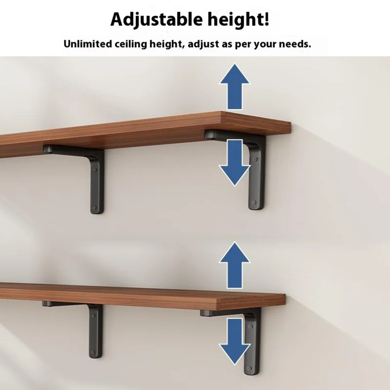 60x20cm Wall Mounted Shelf Wooden Board Storage Rack for Living Room  /  Bedroom  /  Office - Walnut