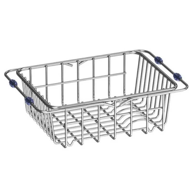 Kitchen Sink Dish Drying Rack 30-42cm Expandable Drainer Organizer with Anti Slip Silicone Pad