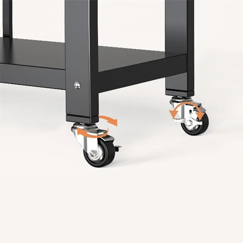 Folding Kitchen Storage Rack 3-Tier Microwave Stand Multi-Function Organizer Shelf - White