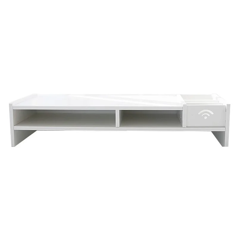 Dual Layer Organizer Storage Shelf Creative WiFi Pattern Desktop Monitor Riser Stand