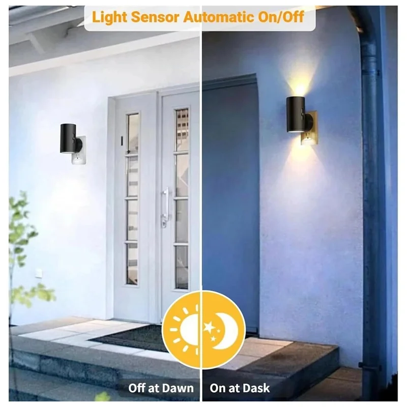 1Pc Cylindrical Bedside Lamp Auto Sensor 3 Color Changing LED Night Light with Remote Control, EU Plug - Black