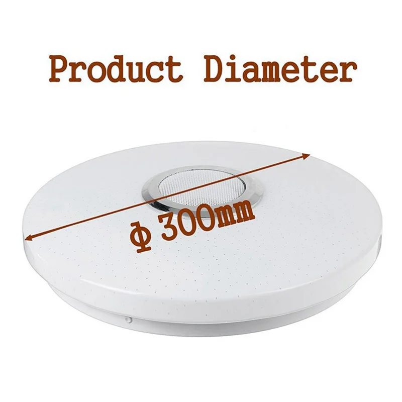 Round LED Music Ceiling Light  30CM 24W Bluetooth-Compatible Smart RGB Colorful Lamp Support Remote / APP Control