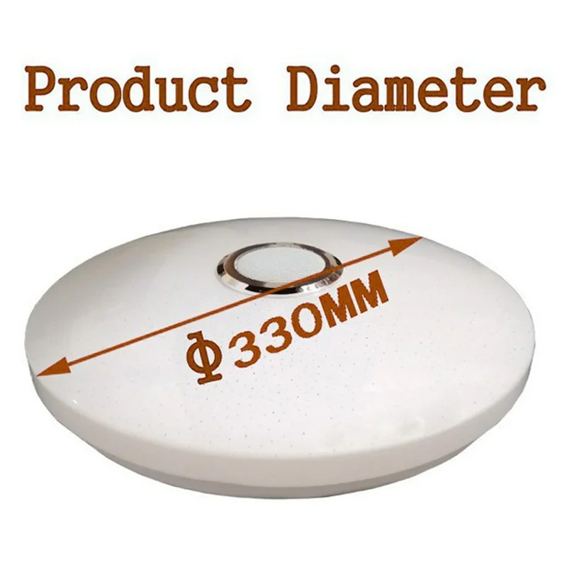 Round LED Music Ceiling Light  33CM 36W Bluetooth-Compatible Smart RGB Colorful Lamp Support Remote / APP Control