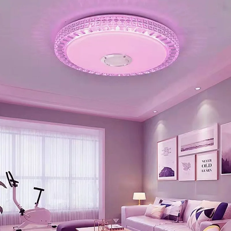 30cm Diameter APP Control Bluetooth-compatible Music Ceiling Light RGB+CCT Dimmable Smart Lamp with Remote