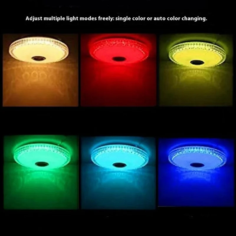 30cm Diameter APP Control Bluetooth-compatible Music Ceiling Light RGB+CCT Dimmable Smart Lamp with Remote