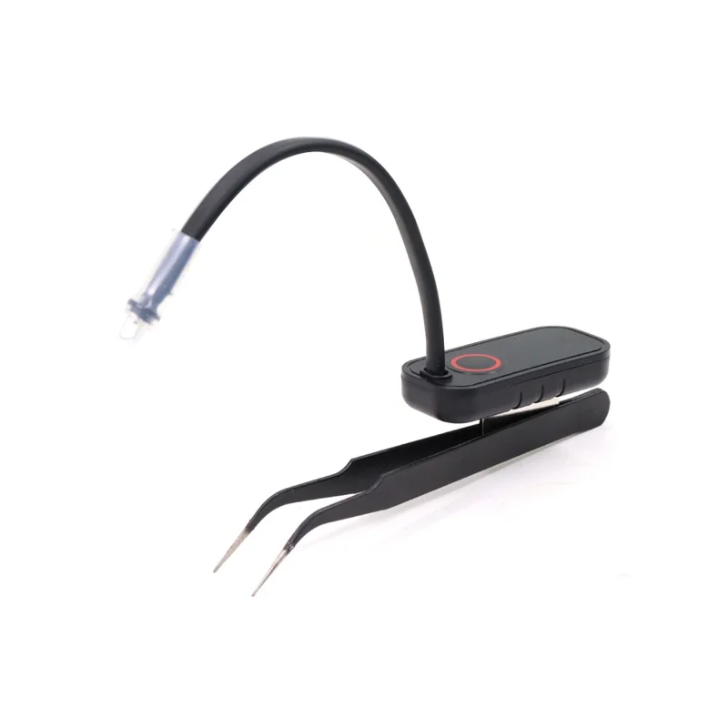 AL90 Mini Eyelash Glue Dryer with Tweezers Fast Drying Flexible Arm UV Light for Lash Extensions