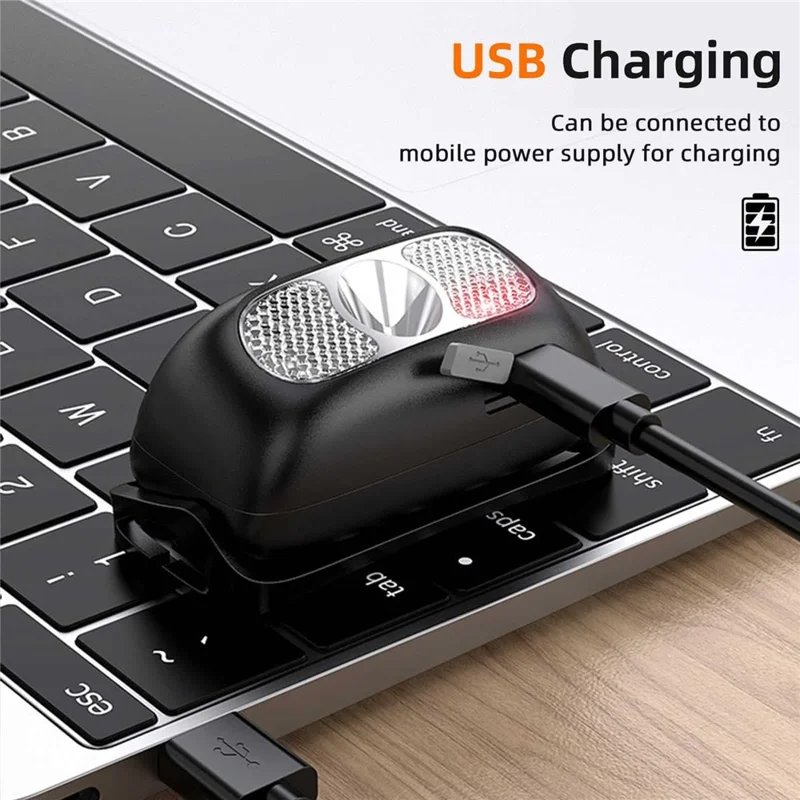 مصباح SUPERFIRE HL05-D المحمول LED رأس IP44 مقاوم للماء قابل لإعادة الشحن عبر USB مصباح كهربائي رأسي بـ 5 أوضاع