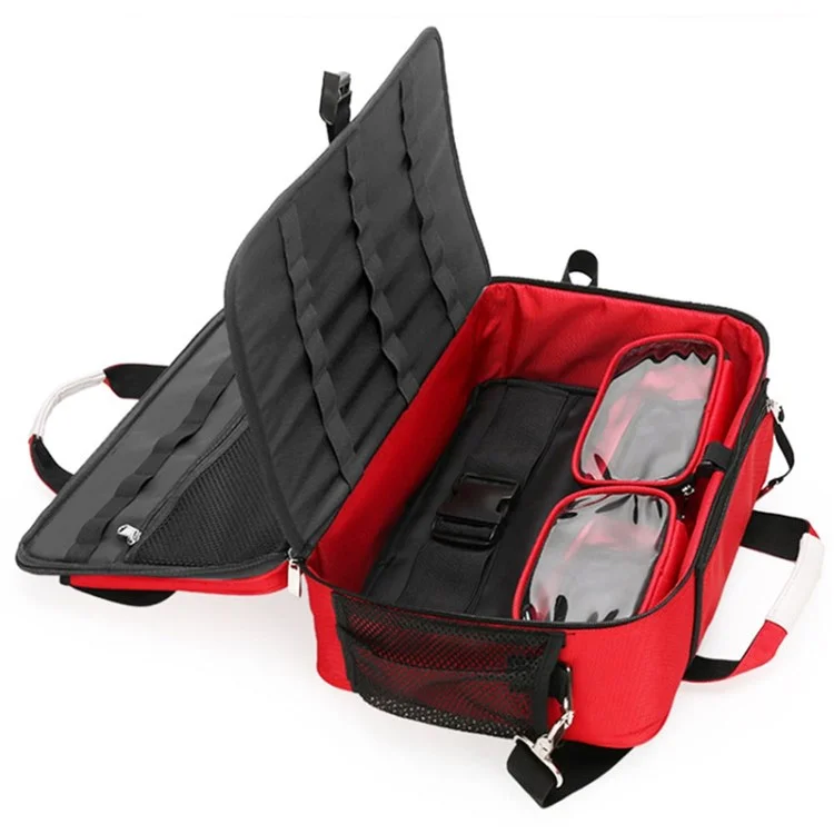 Sac de Premiers Soins Grand Infirmière Kit Médical Extérieur D'urgence de Traitement Médical D'équipement Organisateur de Stockage - Rouge