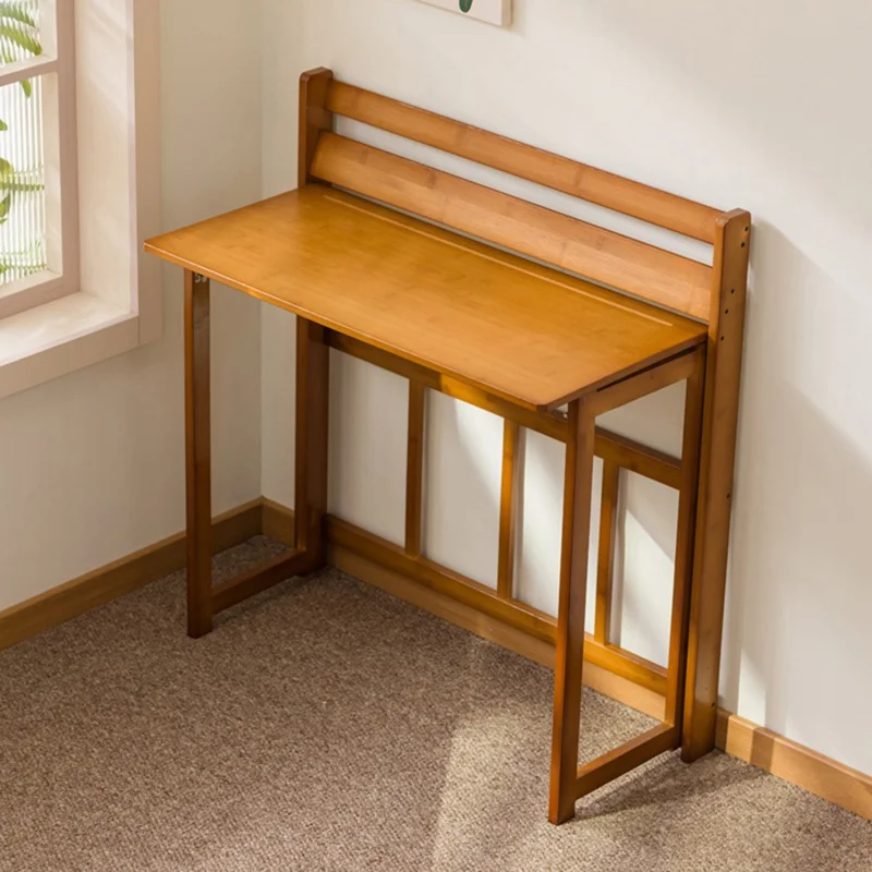 63 x 41 x 87cm Folding Table Compact Portable Computer Desk for Home Office Study Children Learning - Brown