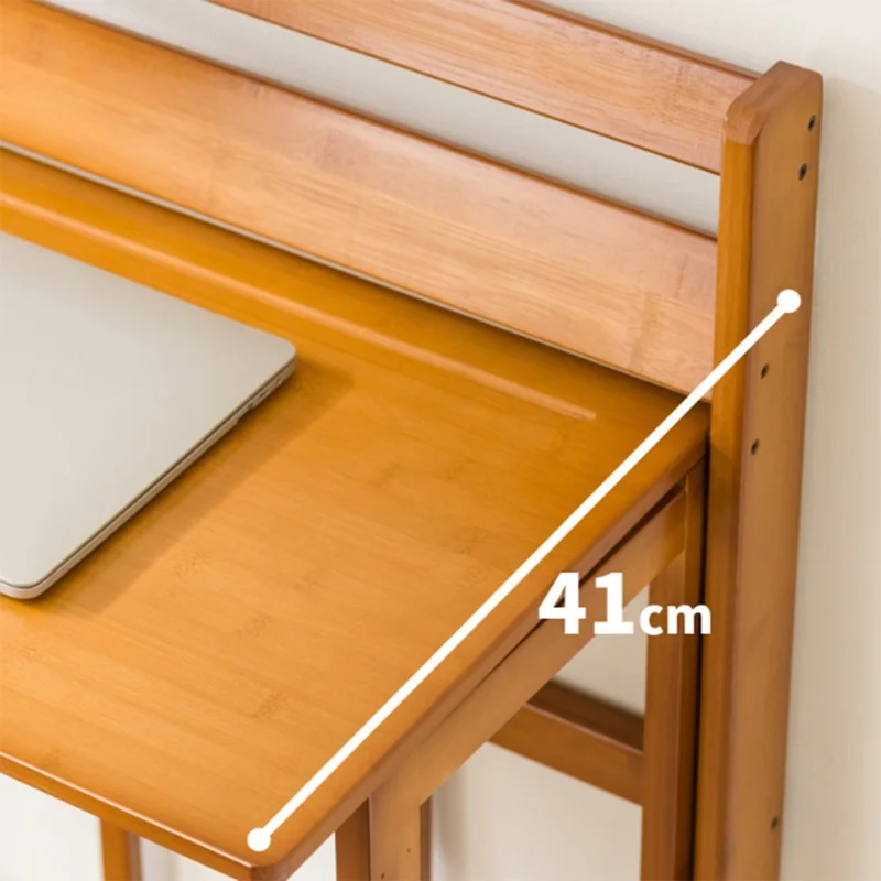 63 x 41 x 87cm Folding Table Compact Portable Computer Desk for Home Office Study Children Learning - Brown