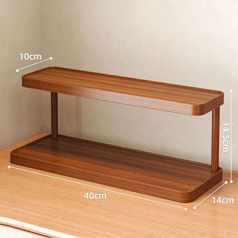 40cm Desktop Cup Organizer Rack 2-Tier Storage Shelf for Tabletop  /  Workspace  /  Dining Table Mug  /  Coffee Cup Holder