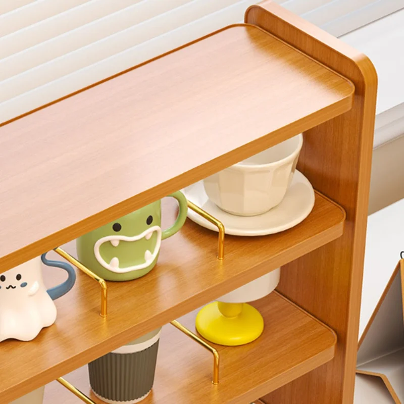 Cup Holder Organizer 40cm 4-Tier Display Rack for Coffee Mugs / Water Glasses Desktop Storage Shelf