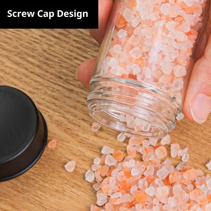 Rotating Ferris Wheel Spice Rack Set with 18Pcs Glass Jars Seasoning Organizer Storage Holder for Kitchen Home