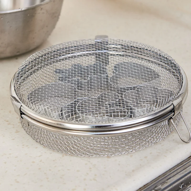 Stainless Steel Dishwasher Storage Basket for Baking Utensils Kitchen Tool Round Mesh Box