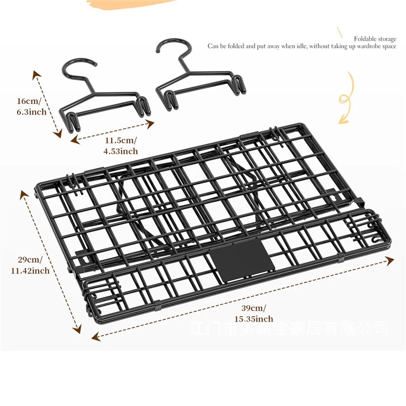 Organizador de armario colgante plegable de 5 niveles, estantería de almacenamiento, separador de armario, ahorro de espacio para ropa - Negro