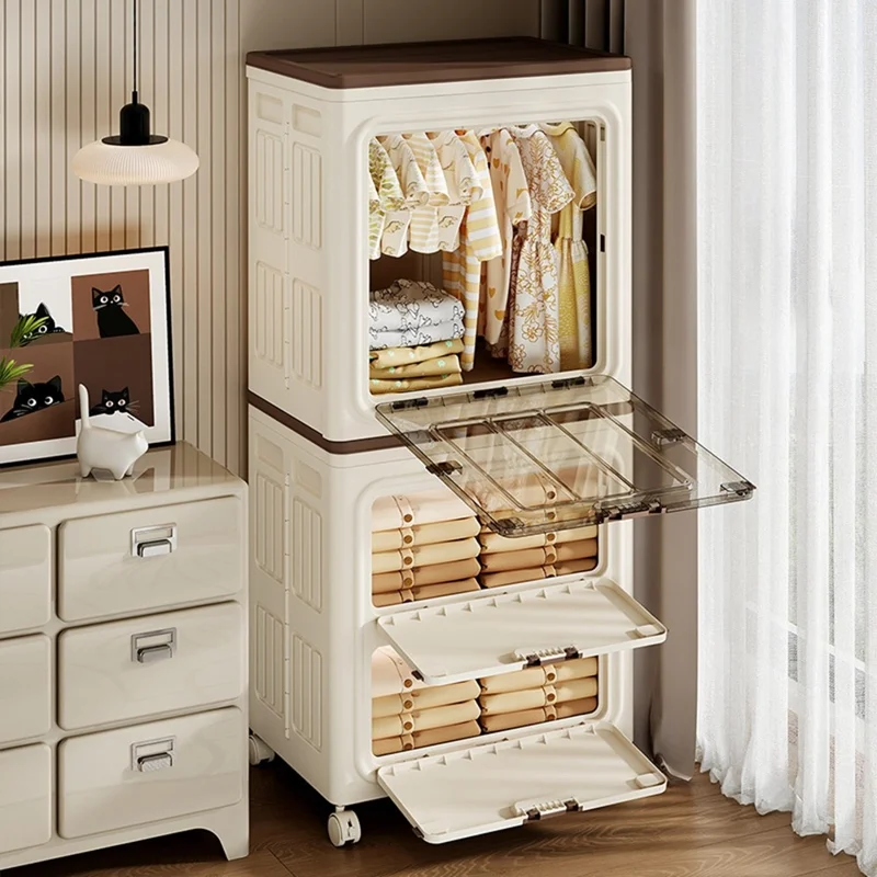 3067-2 Cartoon Cat Pattern Foldable Bedroom Clothes Storage Box Large Capacity Bedding Organizer Cabinet