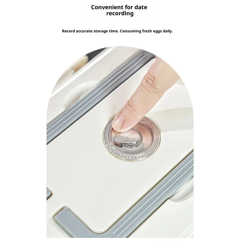 9057 Single Row Dual Layer Egg Storage Container for Refrigerator Clear Stackable Eggs Organizer Box with Handle