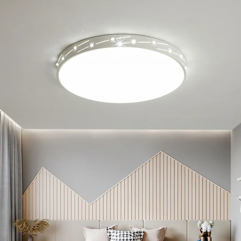 Luz de techo LED moderna de 40 cm, 48 W, tricolor, redonda, de montaje empotrado, para sala de estar y dormitorio