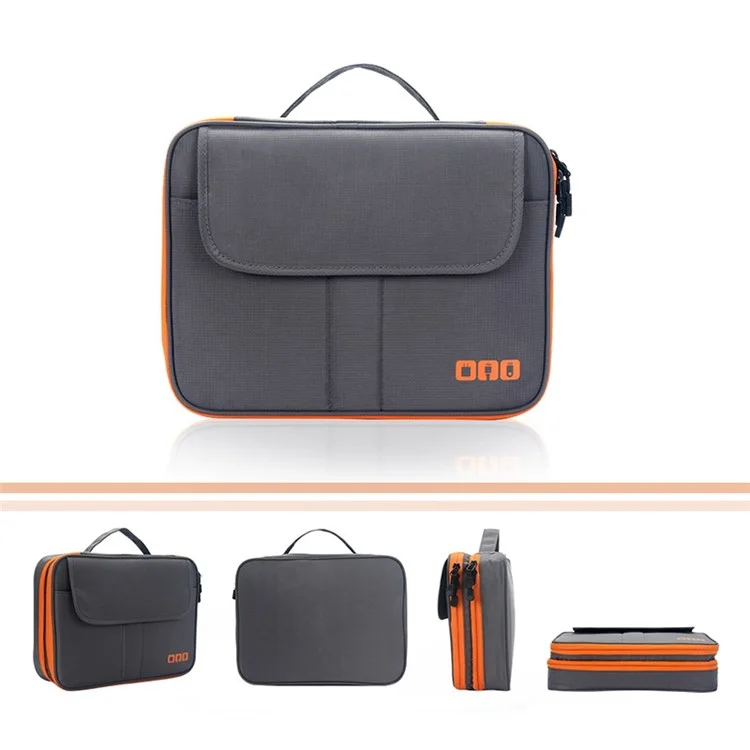 Maplestory MD079 Organizador Eletrônico Organizador de Cordas Portátil Travel Caixa à Prova D'água Cabos Usb/chargers/power Bank/Flash Drive/saco de Armazenamento de Telefone Celular - Cinza Claro