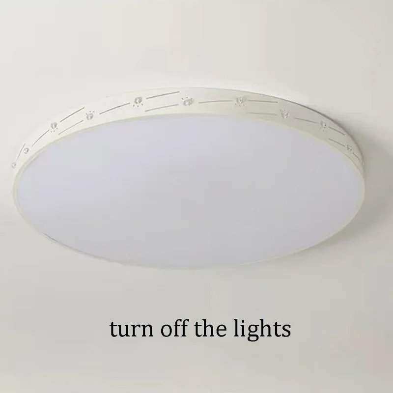 50cm 72W Tri-Color Light Modern LED Ceiling Light Round Flush Mount Lamp for Living Room Bedroom