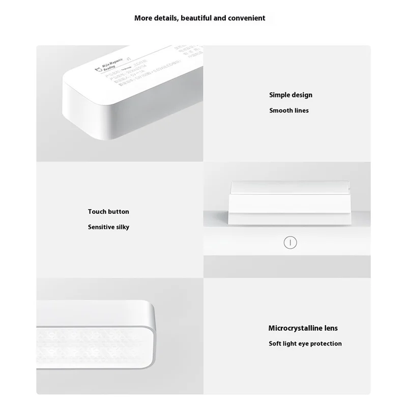 XIAOMI MIJIA Magnetyczna Lampa Czytelnicza 4000K Ra90 Wysoki CRI 170lm Ochrona Przed Promieniowaniem Niebieskim Ochrona Oczu Lampa Studencka
