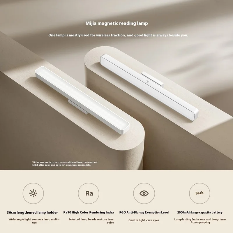 XIAOMI MIJIA Magnetyczna Lampa Czytelnicza 4000K Ra90 Wysoki CRI 170lm Ochrona Przed Promieniowaniem Niebieskim Ochrona Oczu Lampa Studencka