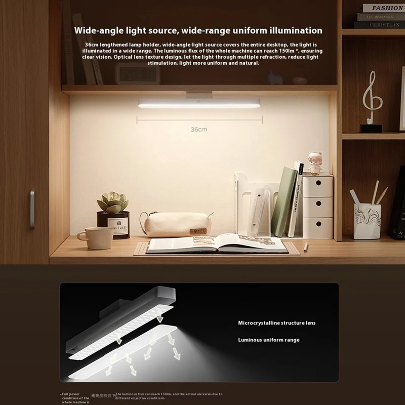 XIAOMI MIJIA Magnetyczna Lampa Czytelnicza 4000K Ra90 Wysoki CRI 170lm Ochrona Przed Promieniowaniem Niebieskim Ochrona Oczu Lampa Studencka
