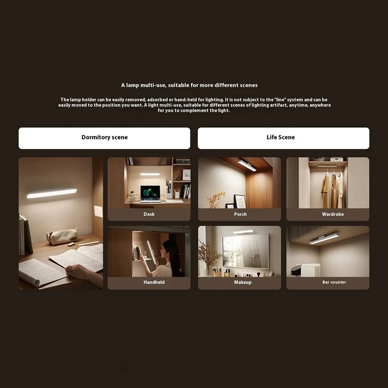 XIAOMI MIJIA Magnetyczna Lampa Czytelnicza 4000K Ra90 Wysoki CRI 170lm Ochrona Przed Promieniowaniem Niebieskim Ochrona Oczu Lampa Studencka