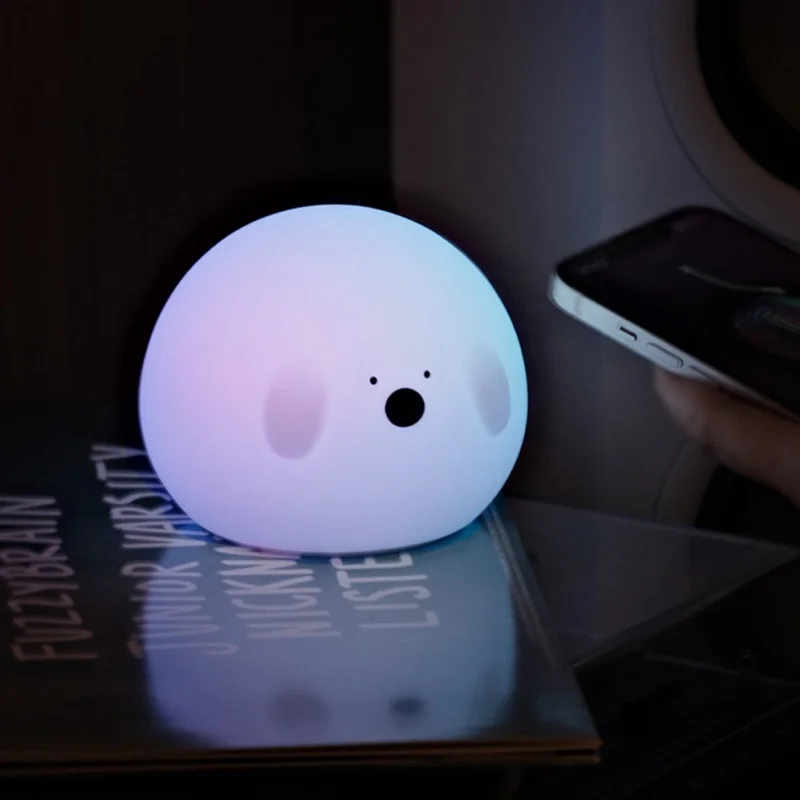 Bopo Silicone 2-Speed Timer Night Light Simple Animal Touch-Sensitive Control Lamp USB-C Rechargeable