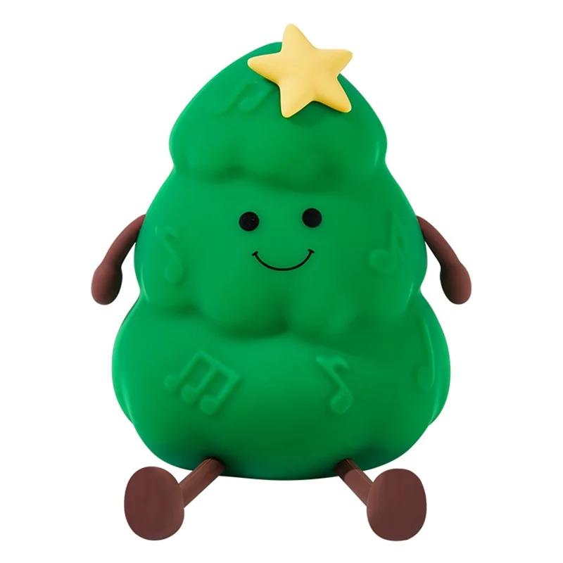 822 Christmas Tree 3-Level Dimming Timer Silicone Night Light Touch-Sensitive Control Phone Stand Pat Lamp - Green