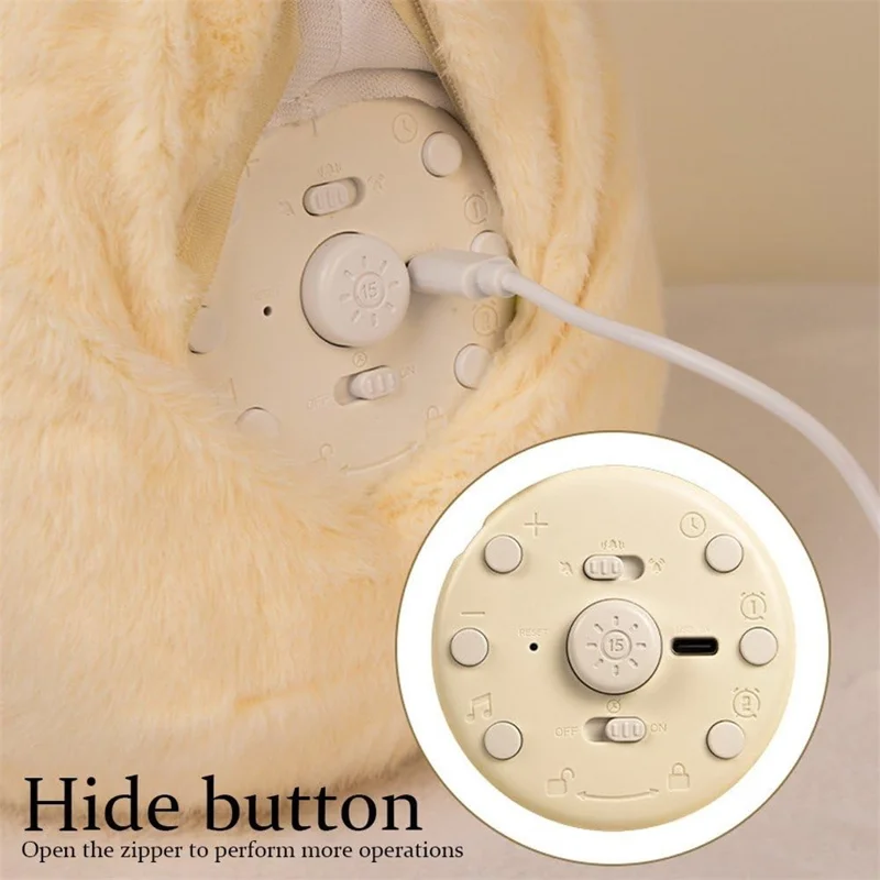 Lampe de chevet mignonne en forme de capybara, jouet en peluche avec réveil et veilleuse, idée cadeau d'anniversaire