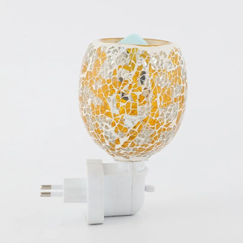 Mosaic Mirror Surface Aroma Lamp Electric Wax Melter Fragrance Diffuser Night Light, EU Plug - Style 1