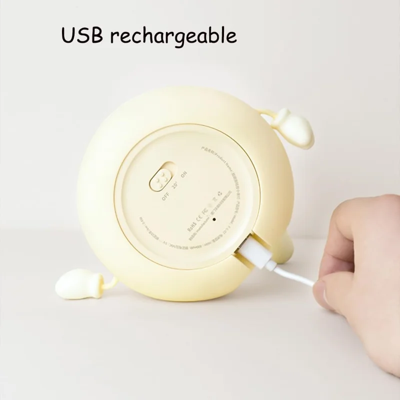 Cartoon Donut Shape Night Light Cute Bedside Lamp Nursery Feeding Light Birthday Gift - Pink