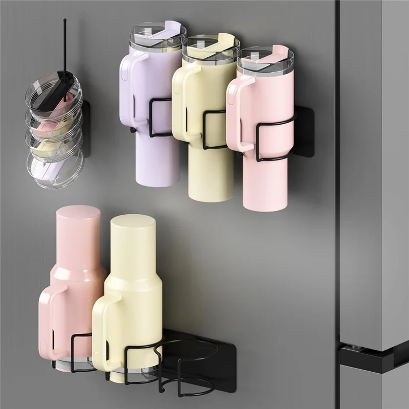 Набор из 3 шт. магнитная кухонная полка из углеродистой стали для холодильника, держатель для стаканов Stanley и крышек