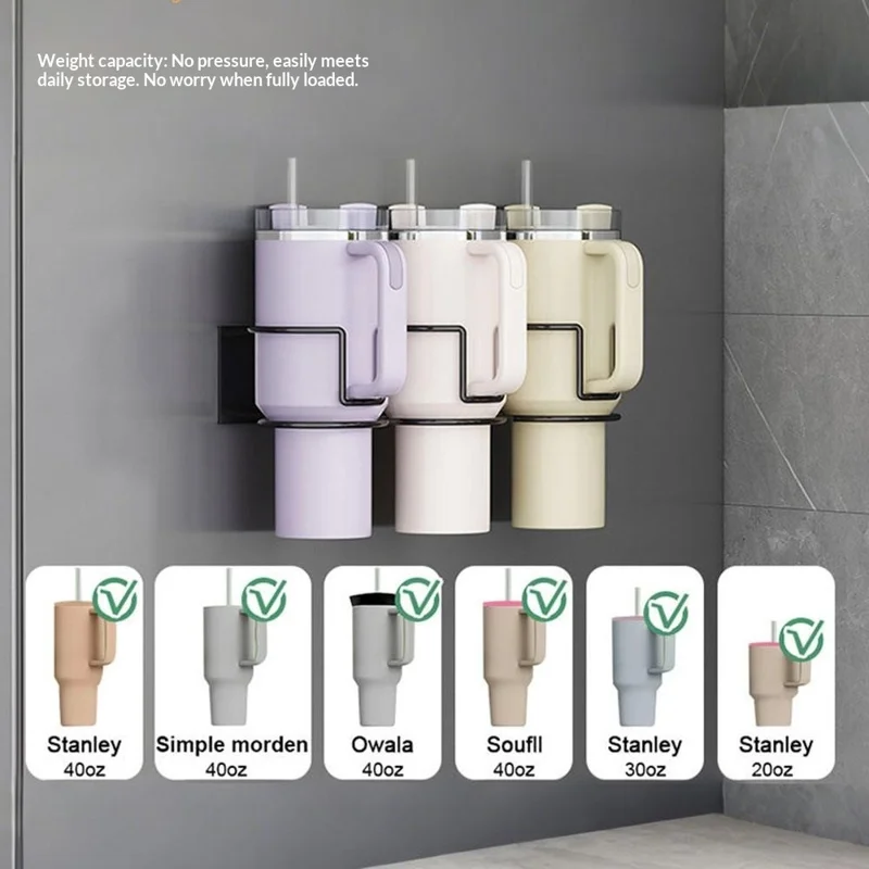 Набор из 3 шт. магнитная кухонная полка из углеродистой стали для холодильника, держатель для стаканов Stanley и крышек