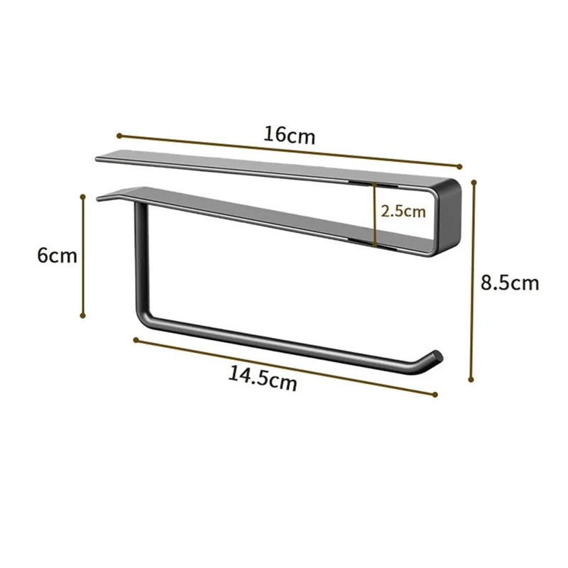 2Pcs Small Cup Lid Storage Rack Drill-Free Cabinet Organizer Carbon Steel Hanging Rack High Load-Bearing Capacity - Black