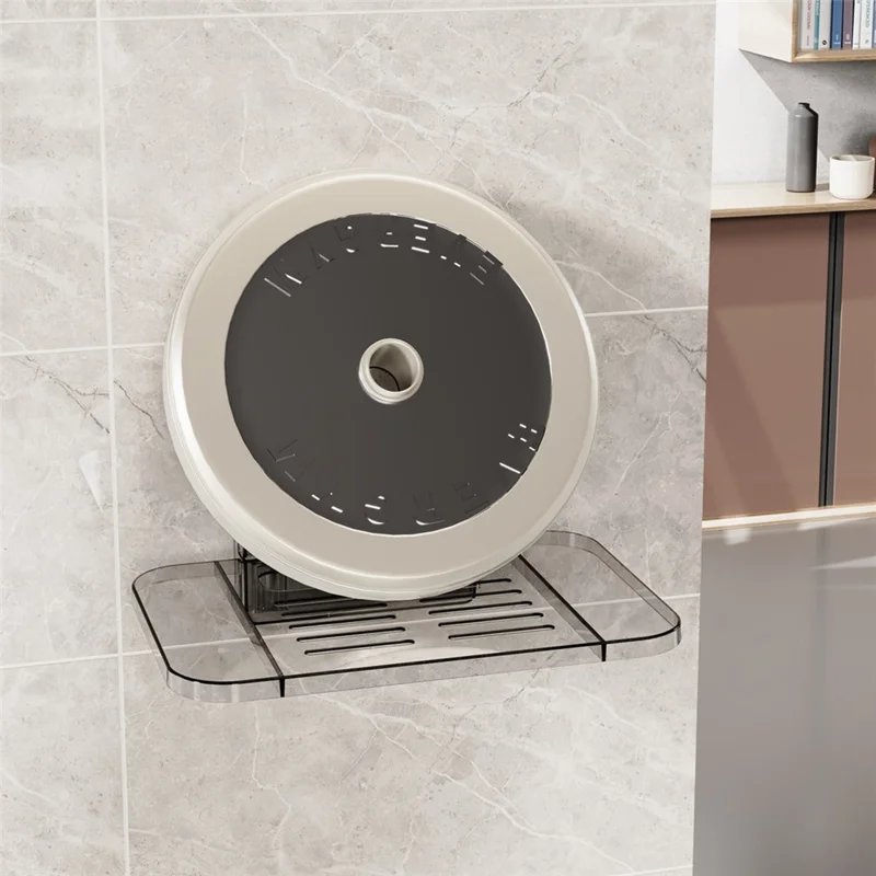 KEMOQI Suction Cup Router Storage Rack Wall-Mounted Organizer Bracket Stable Router Shelf For Home - Grey