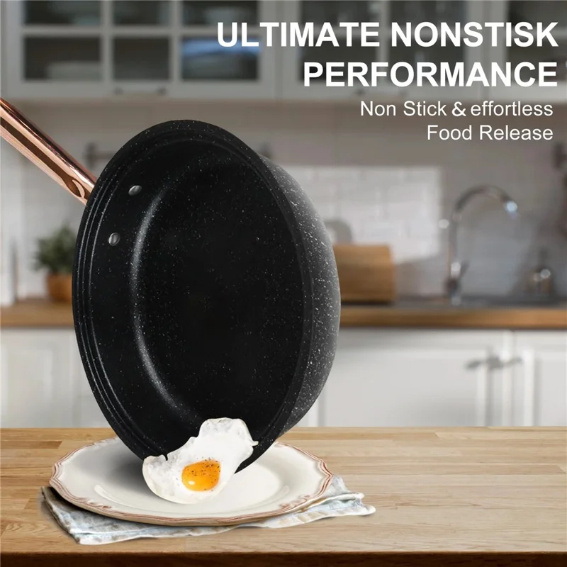 4Pcs / Set Non Stick Maifanite Stone Coating Cookware Set with Frying Pan Milk Pot and Soup Pot (BPA Free, No FDA)