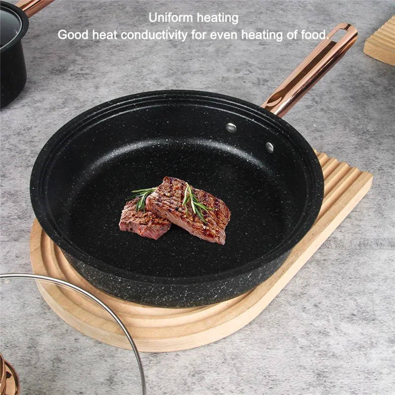 4Pcs / Set Non Stick Maifanite Stone Coating Cookware Set with Frying Pan Milk Pot and Soup Pot (BPA Free, No FDA)